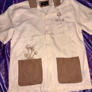 Malibu Mushroom Button Up Shirt